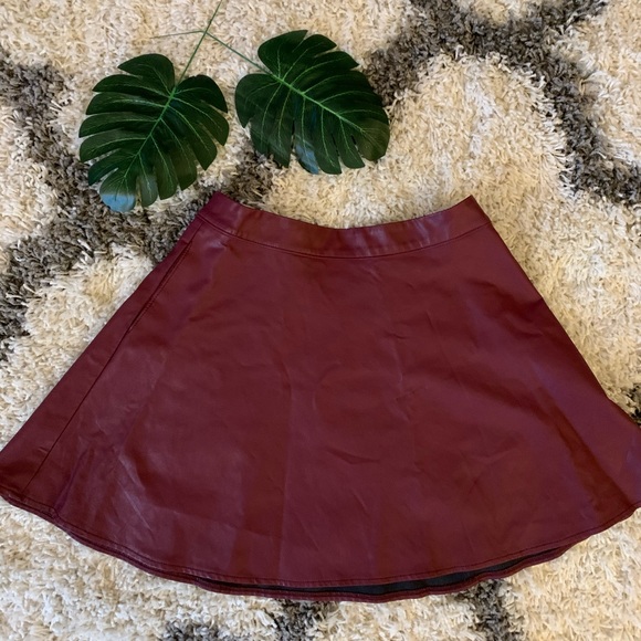Abercrombie & Fitch Dresses & Skirts - Abercrombie & Fitch A-Line Vegan Leather Skirt